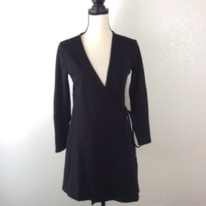 American Apparel Black Wrap Dress